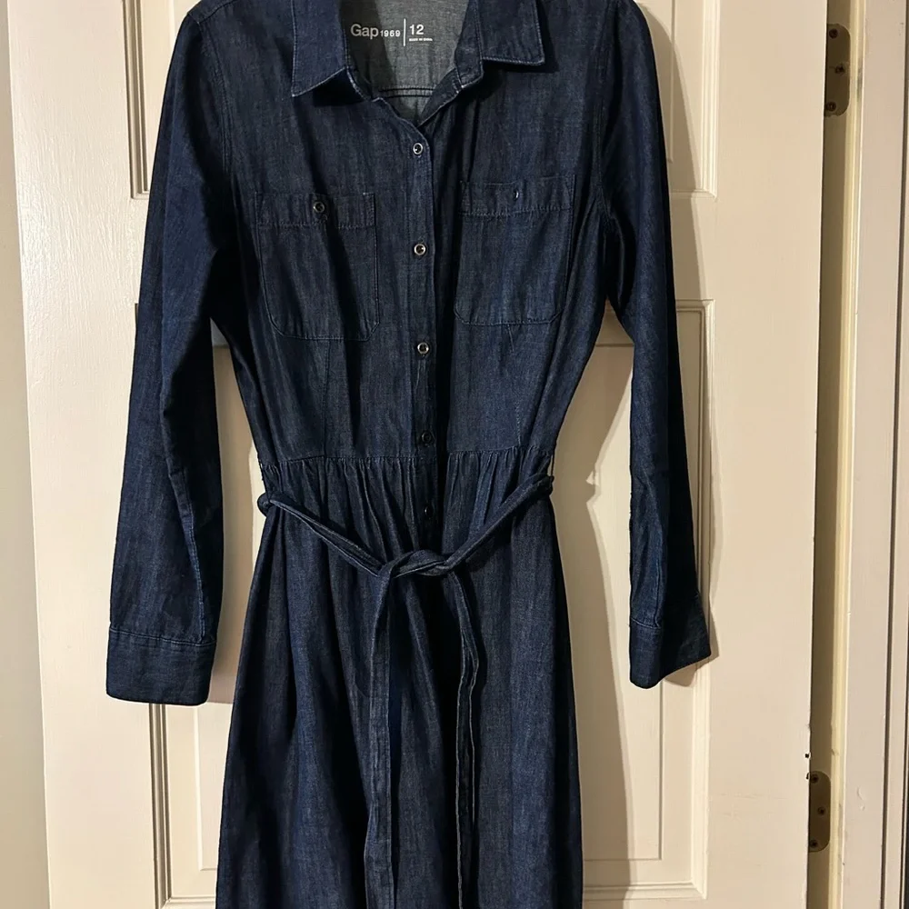 Gap Denim Shirt Dress - Picture 1 of 9